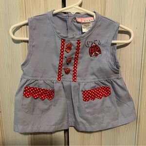 Baby girl Lady Bug Dress Shirt